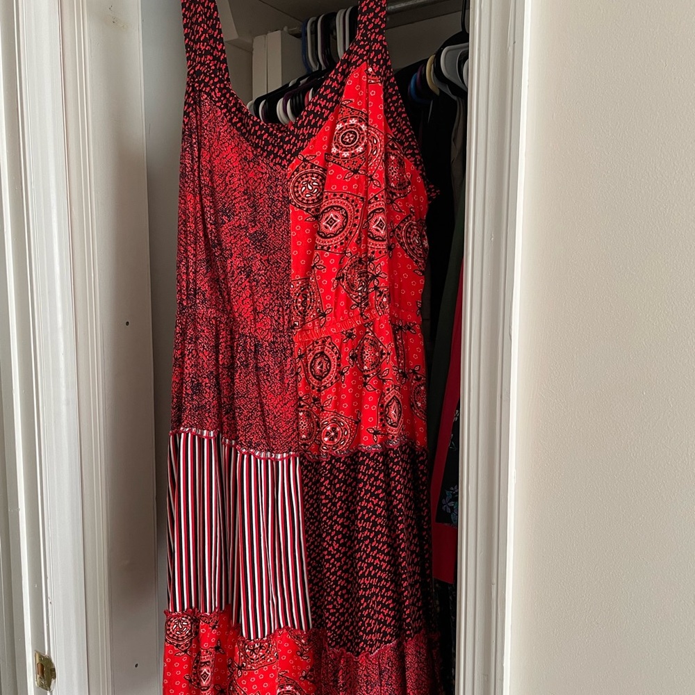 Red Patchwork Lane Bryant Dress 22